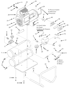 Air-Compressor Parts Diagram and Parts List for WL505808  Campbell Hausfeld Compressor